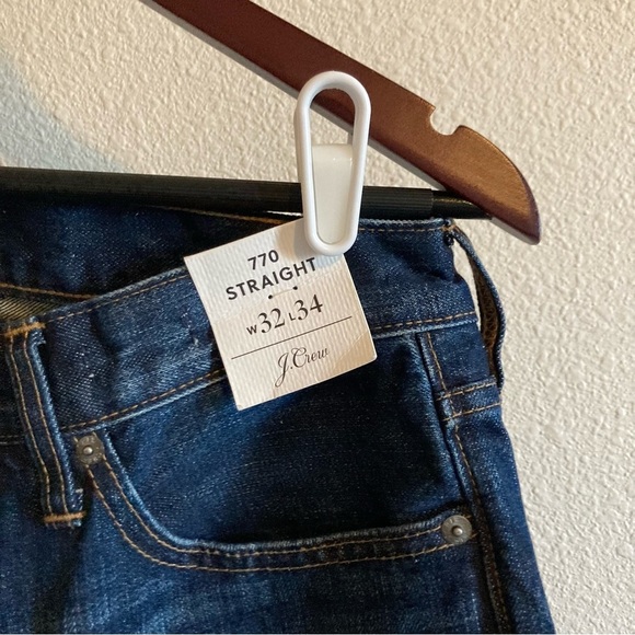 NWT J.Crew Mercantile Men's Blue 770 Stretch Straight Fit Jeans Size 32 x 34 - Picture 8 of 9